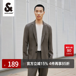 杰克琼斯春秋季新款舒适商务纯色休闲挺括简约修身西服外套男装