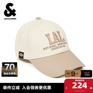【NBA联名湖人队】杰克琼斯男帽子精致字母立体刺绣装饰简约休闲