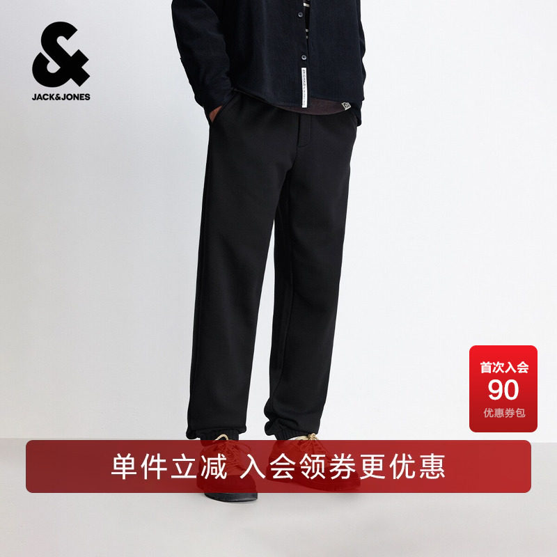 杰克琼斯男装卫裤子合体纯色日常