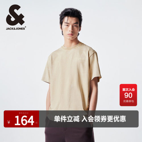 杰克琼斯短袖胶印个性时尚T恤