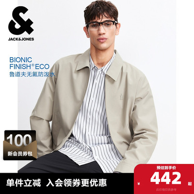 杰克琼斯奥特莱斯2026年春季新款男装夹克翻领长袖外套时尚上衣