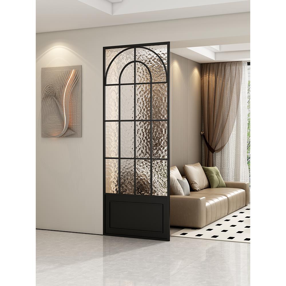 正门屏风客厅门厅玻璃隔墙简单现代卧室装修半墙隔断隔断