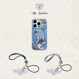 coditto豹纹牛仔星星双层印花适用苹果17promax16promax手机壳原创高级iPhone17pro15promax保护套16pro创意