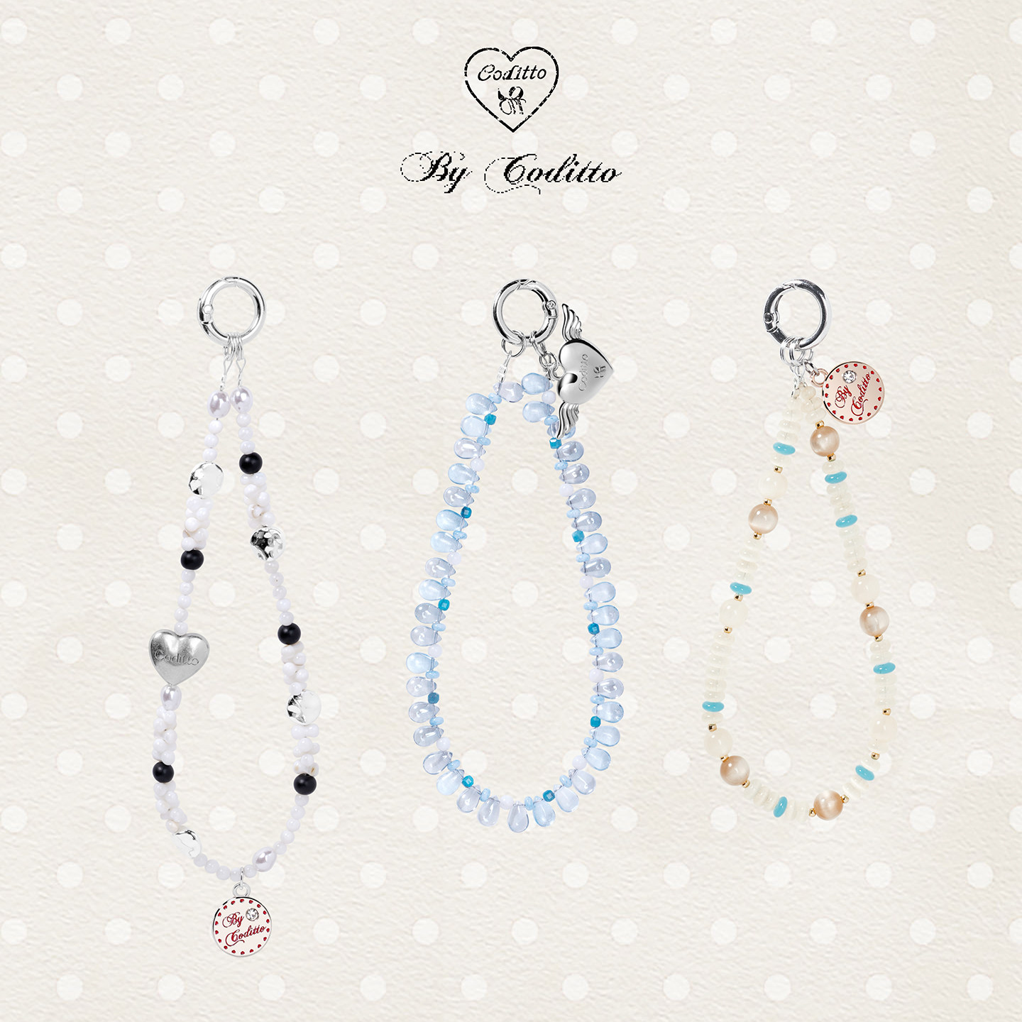 coditto雾海遗珠原创自制适用苹果/华为保护套手机链条装饰少