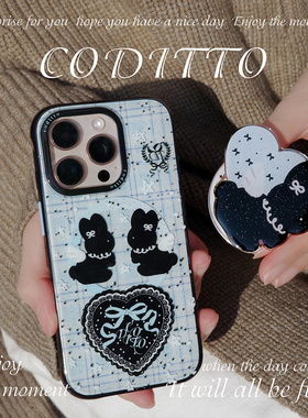 coditto天使小兔双层磁吸适用iPhone17promax手机壳可爱少女心苹果16pro15promax保护壳ins风14promax15pro16