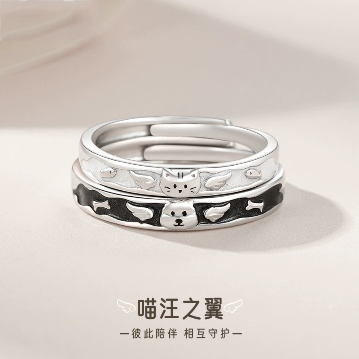 原创设计宠爱系列纯银999卡通萌