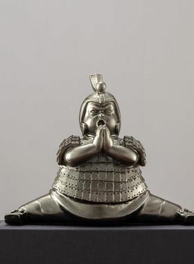 新中式文创意家居秦大兵马俑摆件覆古办公室橱窗玄关柜个性装饰品