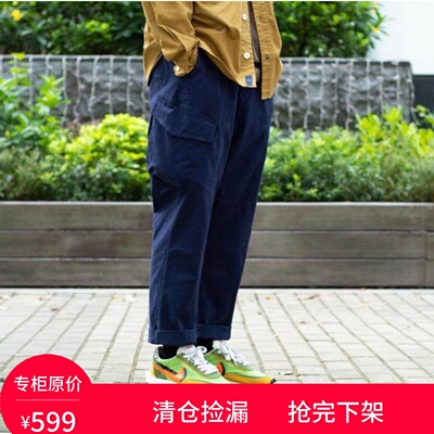 【adlib清仓店】ad-lib香港潮牌 男工装倾斜口袋设计宽松休闲长裤
