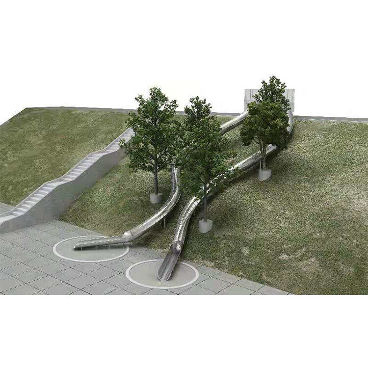 。大型不锈钢滑梯游乐设备户外公园儿童滑梯户外滑滑梯幼儿园滑滑