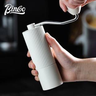 Bincoo白色钢芯手摇磨豆机手磨咖啡机研磨机手动磨豆器七星磨芯