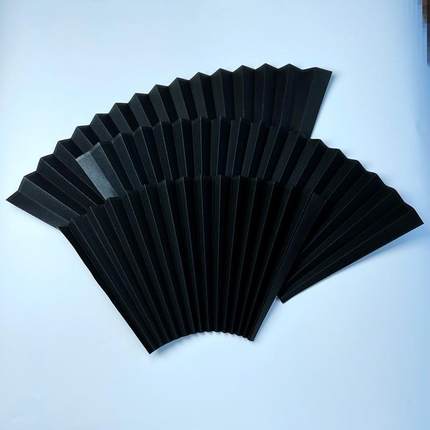 苏州扇面7寸-10寸苏工双面黑色薄款扇面苏工蓝色扇面文玩扇面