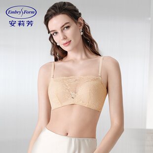 安莉芳防走光蕾丝内衣女士无钢圈小胸聚拢收副乳性感文胸EBW1218