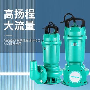 新界污水泵单相排污泵工程污水潜水泵大流量泥沙浆泵化粪池抽水泵
