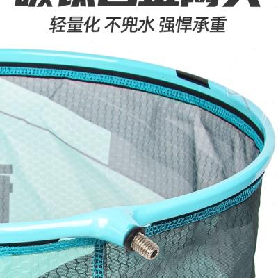 渔大厨钓鱼钛合金抄网头 超轻防挂钩网兜 黑坑竞技碳素异形网头
