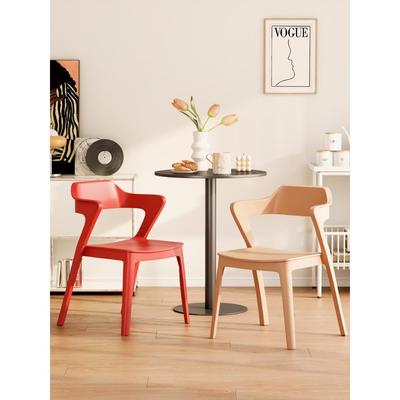 餐椅家用塑料靠背椅子加厚小户型轻奢意式休闲餐桌椅餐厅凳子商用