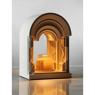 覆古香薰蜡烛融蜡灯套装 家用卧室小夜灯男女生日礼物香薰灯融烛灯