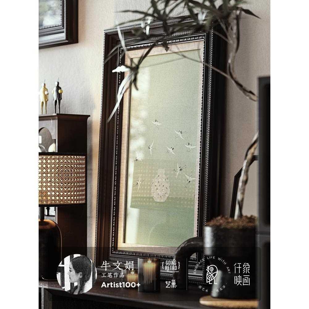 牛文娟x 法式中古风客厅装饰画小众高级感复古玄关柜挂画图片