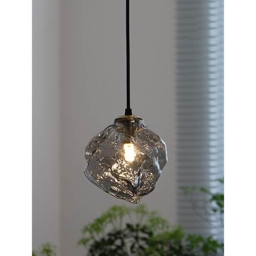 极简艺术冰块餐厅吊灯网红创意吊线灯玄关简约熔岩吧台卧室床头灯