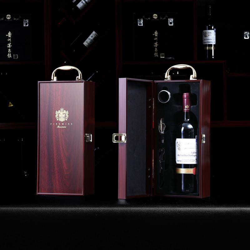 定制盒子红酒盒烤漆盒木盒酒盒高档礼盒包装盒双支红酒送礼皮盒箱