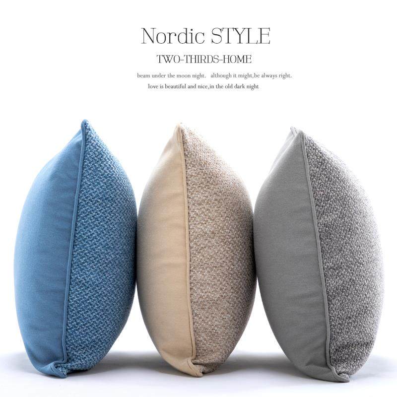 北欧ins棉麻沙发抱枕靠垫客厅床头靠背垫简约轻奢大靠枕套定制