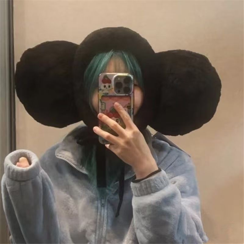 塔卡沙同款黑色oring帽大耳朵