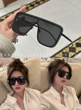 CHRTTAN 造型感很强！26ss 一体片大框飞行员防晒遮阳墨镜 男女