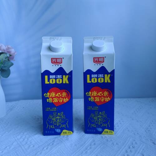 光明乐在新鲜噜渴LOOK原味酸奶饮品餐饮佐餐奶950g