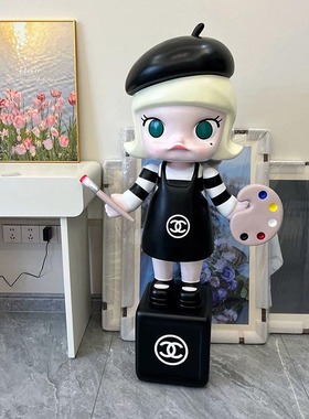 潮玩大娃公仔Moly茉莉公主手办卡通玩偶客厅家居创意雕塑定制摆件