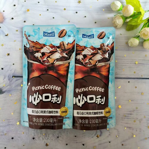 Maeil每日必口利韩国进口美式咖啡饮料即饮袋装美式黑咖啡230ml