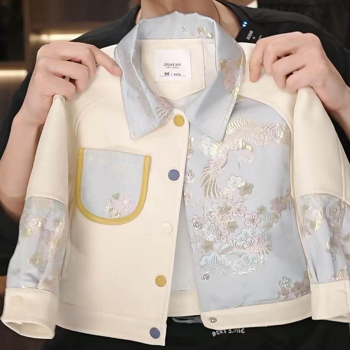 儿童2026春秋新款皮衣夹克男女童棒球服皮衣外套儿童国风版上衣潮