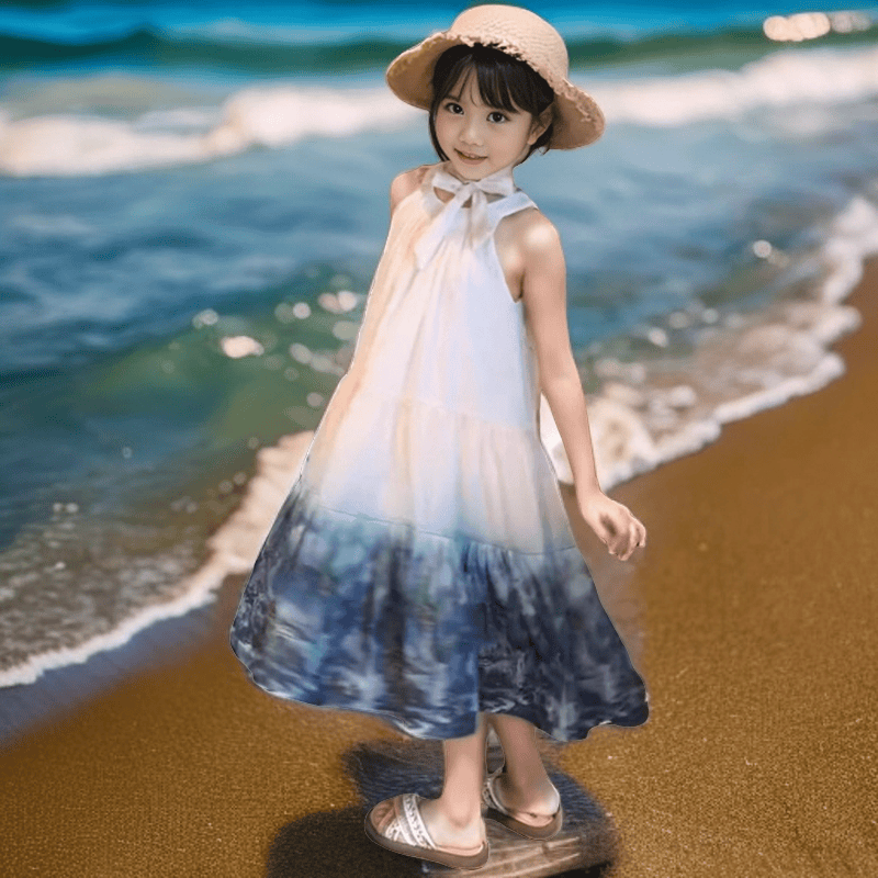 水墨画夏装2025新款度假风