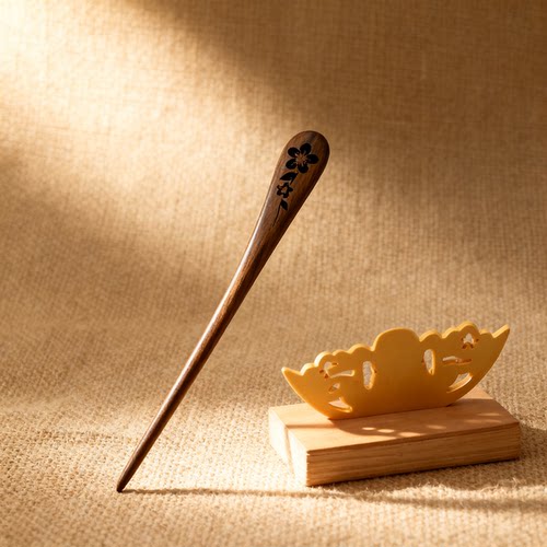 绿檀木发簪木质雕刻一手货源盘