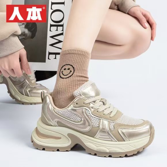 人本老爹鞋明星同款女鞋春秋季厚底增高爆款休闲运动鞋