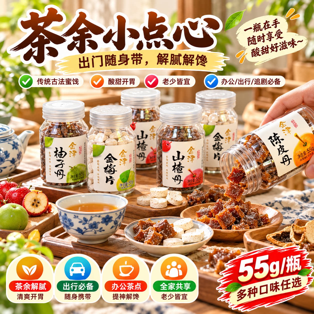 金津老陈皮丹零食蜜饯经典童年老鼠屎怀旧休闲零食薄荷清爽含片