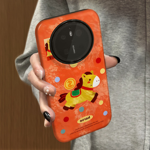 2026马年新年款 70高级60本命年mate50套红色30简约mate40橙币小马 适用华为mate80手机壳huaweimate80pro新款