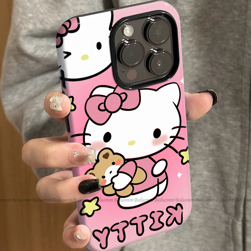 菲林适用于苹果17promax手机壳渐变凯蒂iphone12/13套硅胶14max全包防摔xs卡通日韩15plus网红新款女air潮牌6