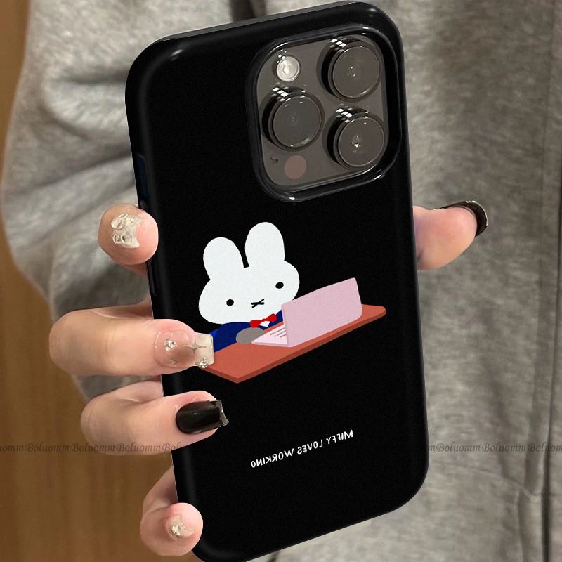 菲林适用于苹果17promax手机壳办公米菲iphone12/13套硅胶14max全包防摔xs日韩卡通15plus网红新款女air潮牌6