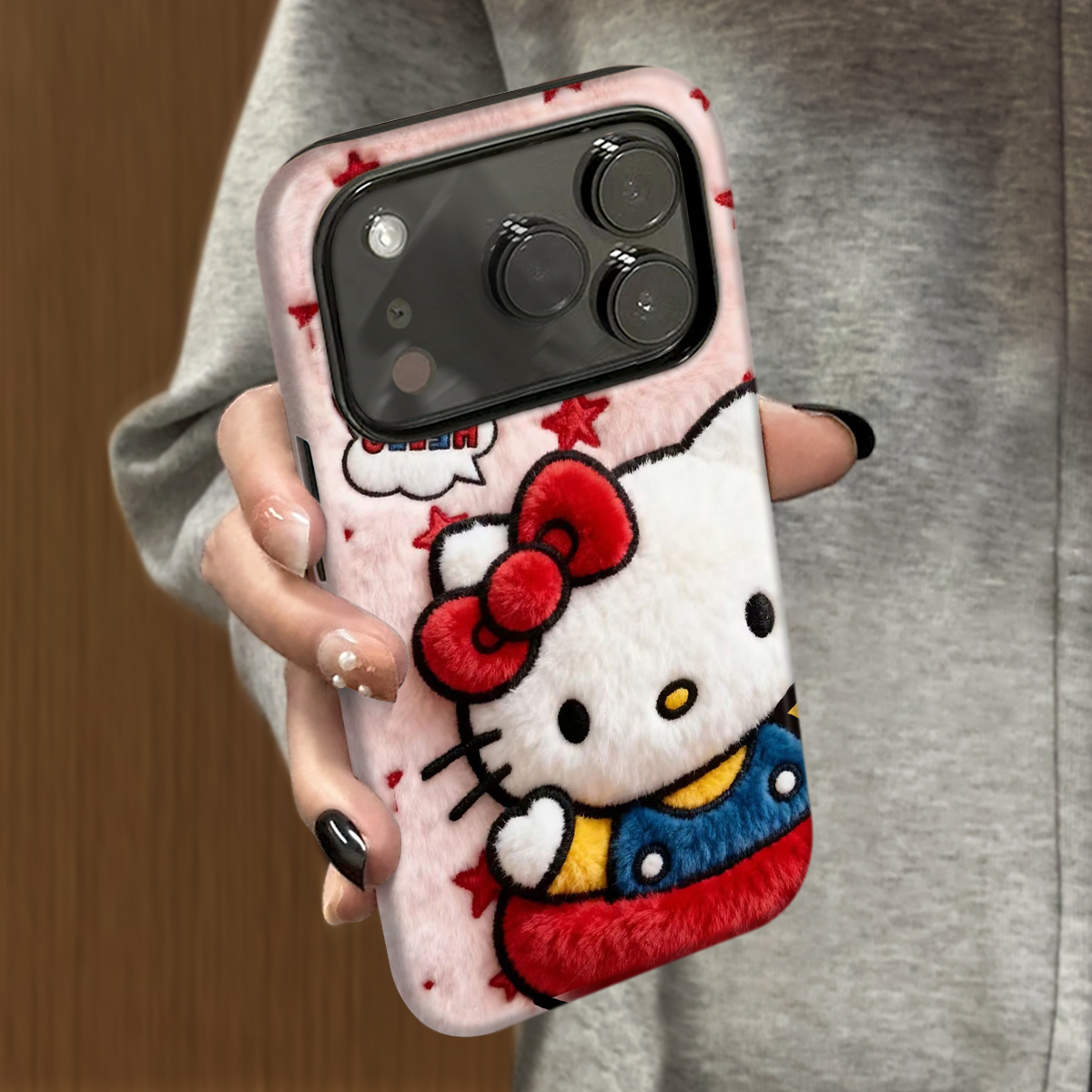 菲林适用于苹果17promax手机壳仿毛凯蒂iphone12/13套硅胶14max全包防摔xs小众韩系15plus网红新款女air潮牌6