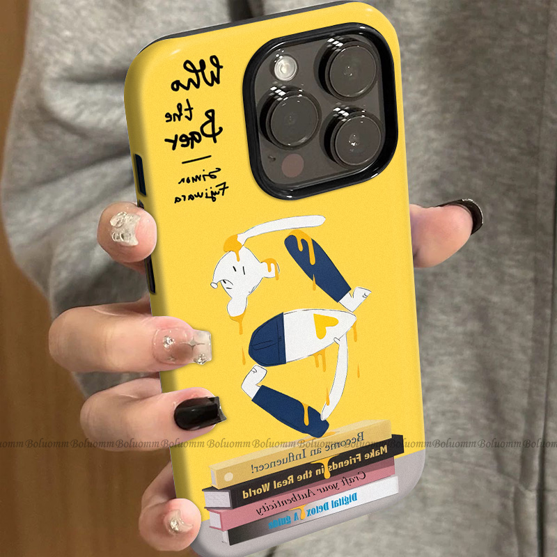 菲林适用于苹果17promax手机壳黄色卡通iphone12/13套硅胶14max全包防摔xs日韩可爱15plus网红新款女air潮牌6