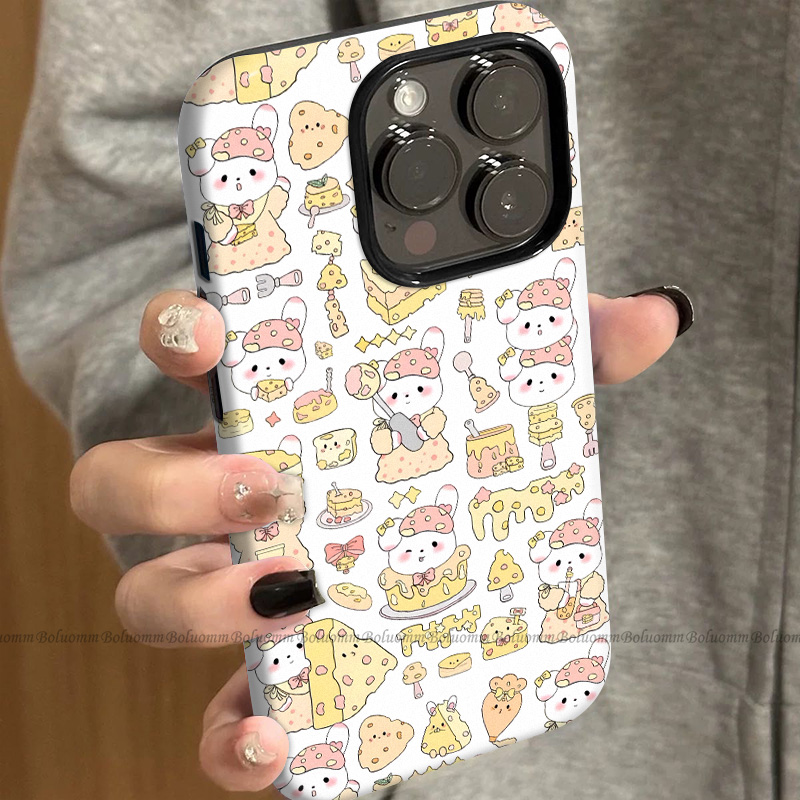 菲林适用于苹果17promax手机壳奶酪小兔iphone12/13套硅胶14max全包防摔xs卡通日韩15plus网红新款女air潮牌6