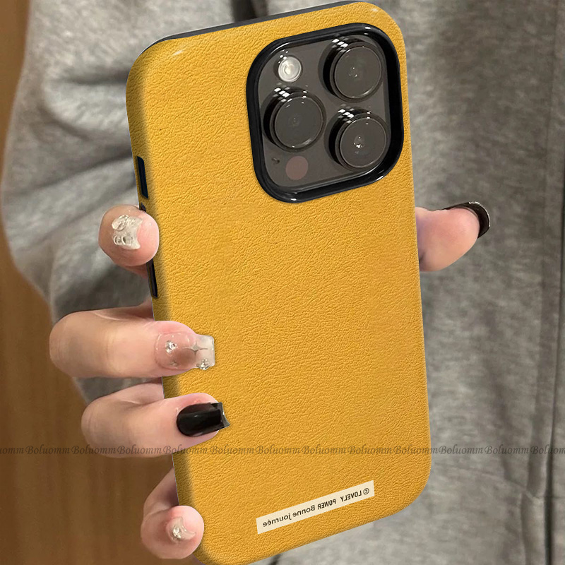 菲林适用于苹果17promax手机壳黄橙皮纹iphone12/13套硅胶14max全包防摔xs简约复古15plus网红新款女air潮牌6
