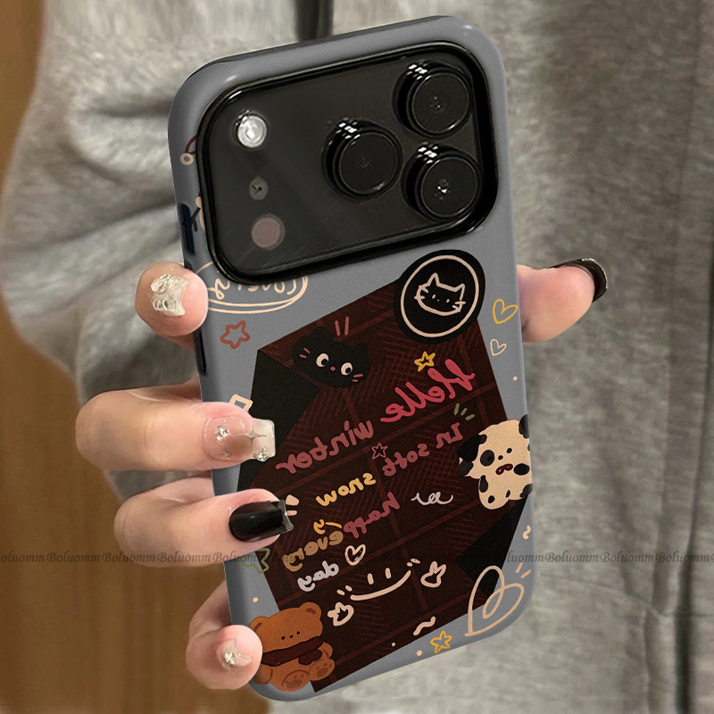 菲林适用于苹果17promax手机壳巧克力iphone12/13套硅胶14max全包防摔xs卡通日韩15plus网红新款女air潮牌6