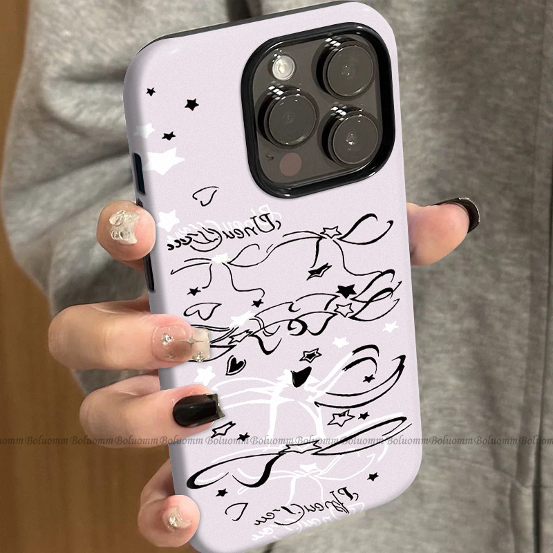 菲林适用于苹果17promax手机壳波浪星星iphone12/13套硅胶14max全包防摔xs小众日韩15plus网红新款女air潮牌6