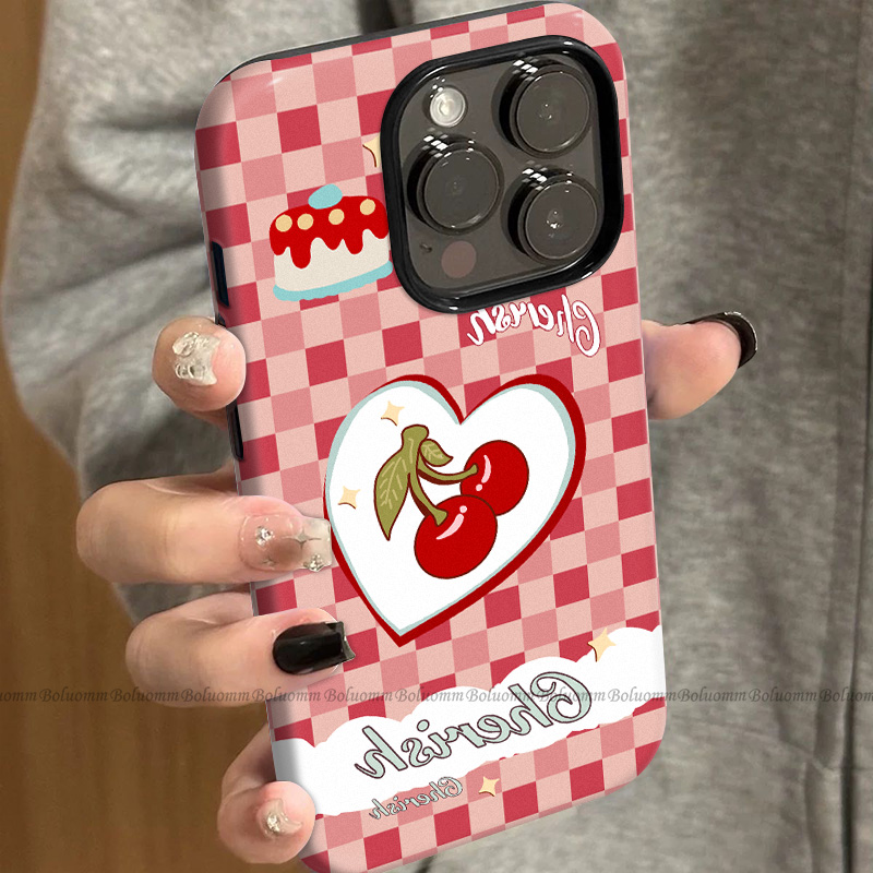 菲林适用于苹果17promax手机壳樱桃爱心iphone12/13套硅胶14max全包防摔xs卡通韩系15plus网红新款女air潮牌6