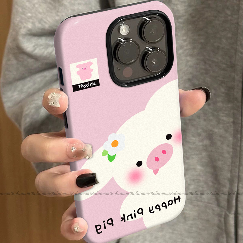 菲林适用于苹果17promax手机壳花朵猪猪iphone12/13套硅胶14max全包防摔xs卡通日韩15plus网红新款女air潮牌6