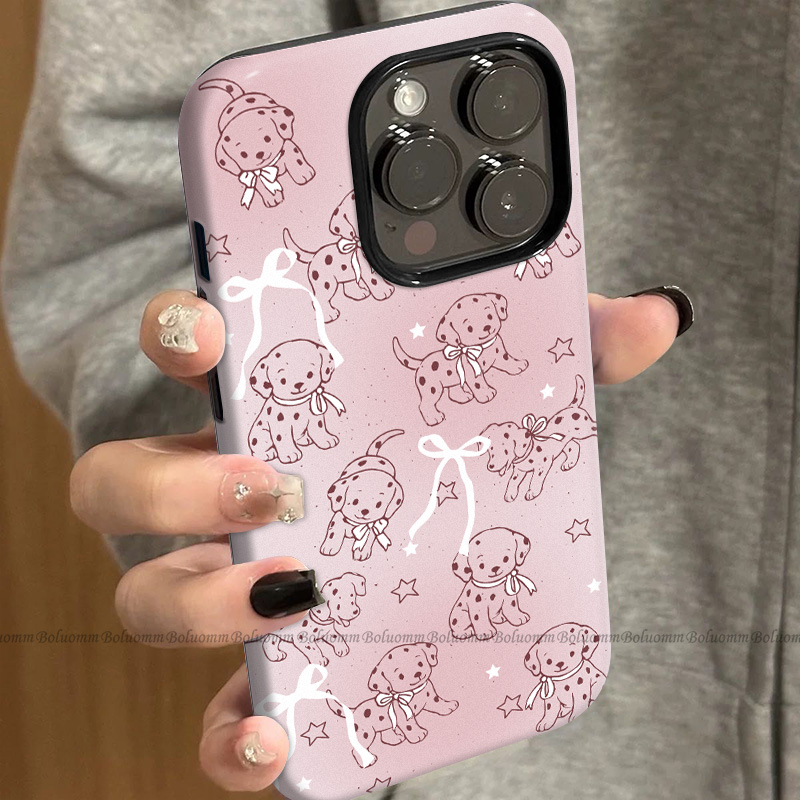 菲林适用于苹果17promax手机壳斑点狗狗iphone12/13套硅胶14max全包防摔xs日韩卡通15plus网红新款女air潮牌6