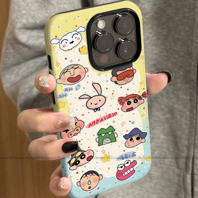 菲林适用于苹果17promax手机壳涂鸦小新iphone12/13套硅胶14max全包防摔xs日韩卡通15plus网红新款女air潮牌6