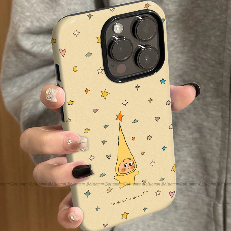 菲林适用于苹果17promax手机壳星星人黄iphone12/13套硅胶14max全包防摔xs简约韩系15plus网红新款女air潮牌6