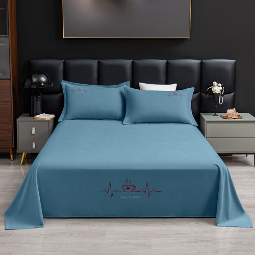 刺绣加厚四季通用床单枕套