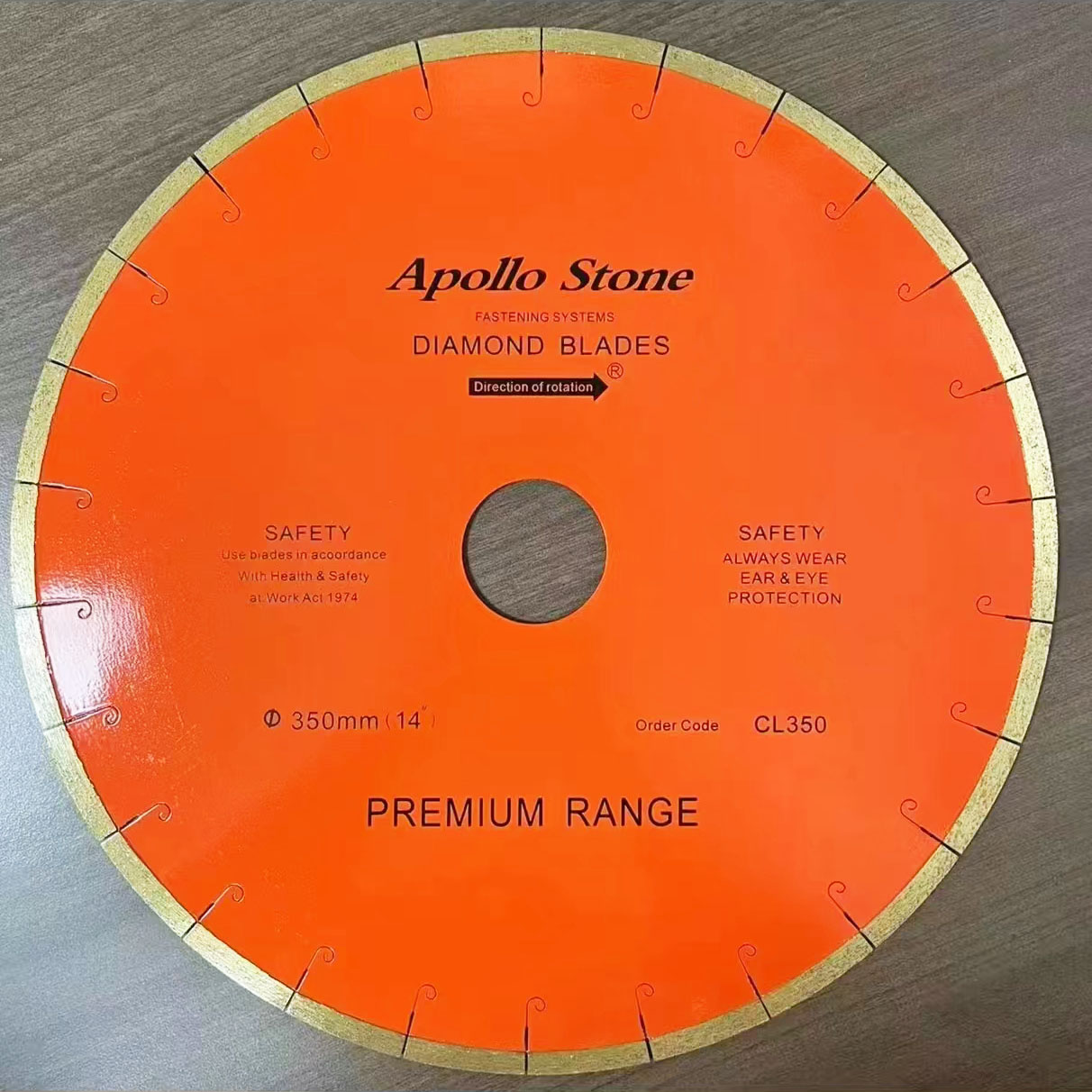 阿波罗350大理石石英石鱼钩切割片陶瓷金刚石锯片正品